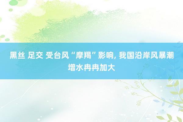 黑丝 足交 受台风“摩羯”影响， 我国沿岸风暴潮增水冉冉加大