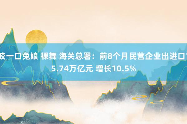 咬一口兔娘 裸舞 海关总署：前8个月民营企业出进口15.74万亿元 增长10.5%