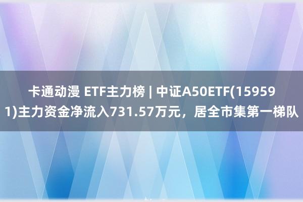 卡通动漫 ETF主力榜 | 中证A50ETF(159591)主力资金净流入731.57万元，居全市集第一梯队