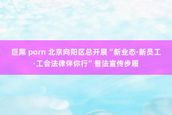 巨屌 porn 北京向阳区总开展“新业态·新员工·工会法律伴你行”普法宣传步履