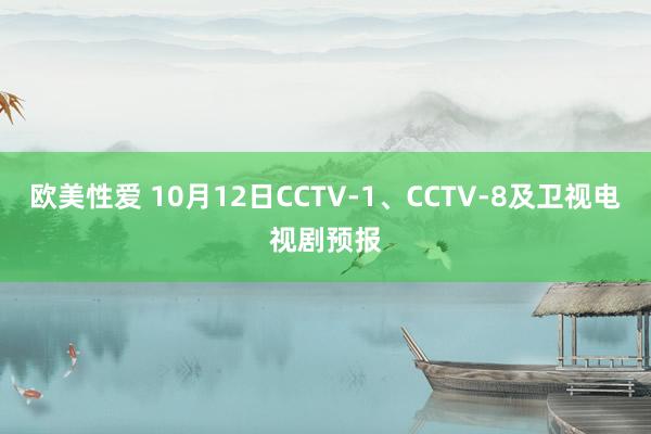 欧美性爱 10月12日CCTV-1、CCTV-8及卫视电视剧预报