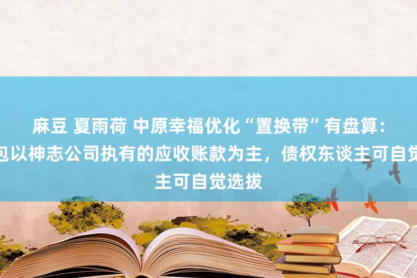 麻豆 夏雨荷 中原幸福优化“置换带”有盘算：财富包以神志公司执有的应收账款为主，债权东谈主可自觉选拔