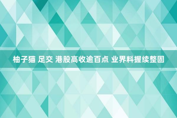 柚子猫 足交 港股高收逾百点 业界料握续整固