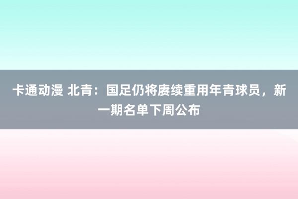 卡通动漫 北青：国足仍将赓续重用年青球员，新一期名单下周公布