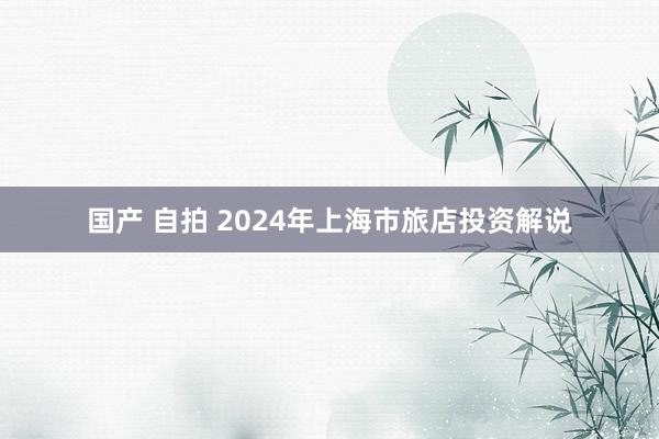 国产 自拍 2024年上海市旅店投资解说