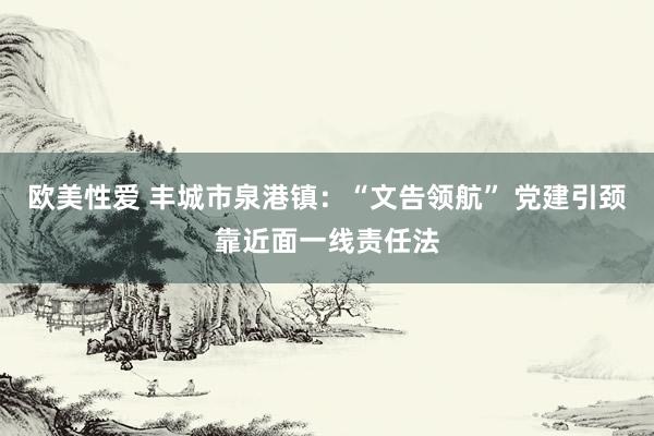 欧美性爱 丰城市泉港镇：“文告领航” 党建引颈靠近面一线责任法