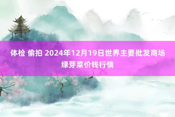 体检 偷拍 2024年12月19日世界主要批发商场绿芽菜价钱行情