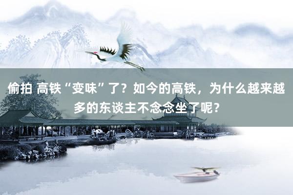 偷拍 高铁“变味”了？如今的高铁，为什么越来越多的东谈主不念念坐了呢？