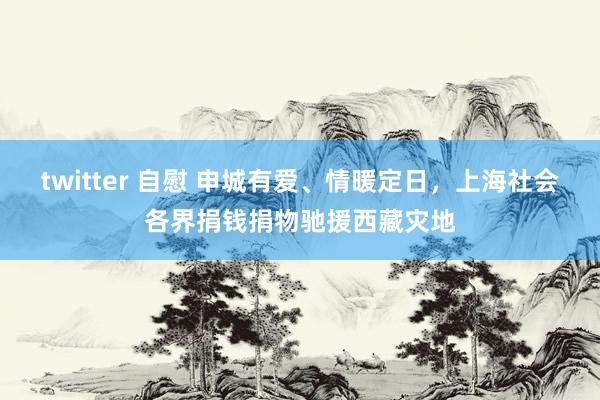 twitter 自慰 申城有爱、情暖定日，上海社会各界捐钱捐物驰援西藏灾地