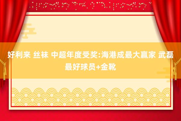 好利来 丝袜 中超年度受奖:海港成最大赢家 武磊最好球员+金靴